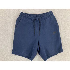 Nike Swoosh Cotton Blend Athletic Sweat Shorts (Men's Small) Blue‎